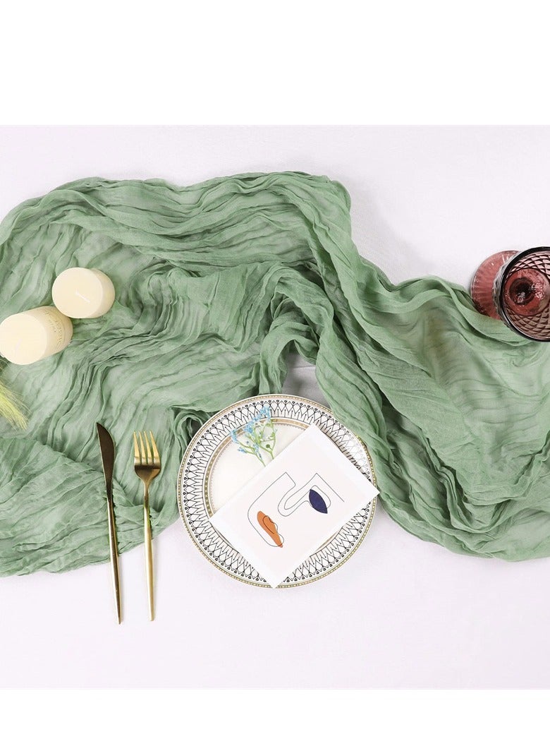 Green Translucent Chessboard Table Runner – 90×300CM Wedding, Bridal Shower & Party Decoration - Image 4