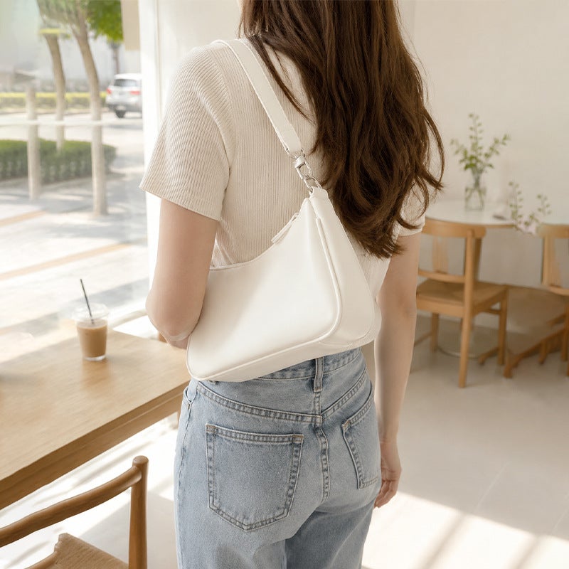 Women's Mini PU Leather Baguette Crossbody Bag - Image 1