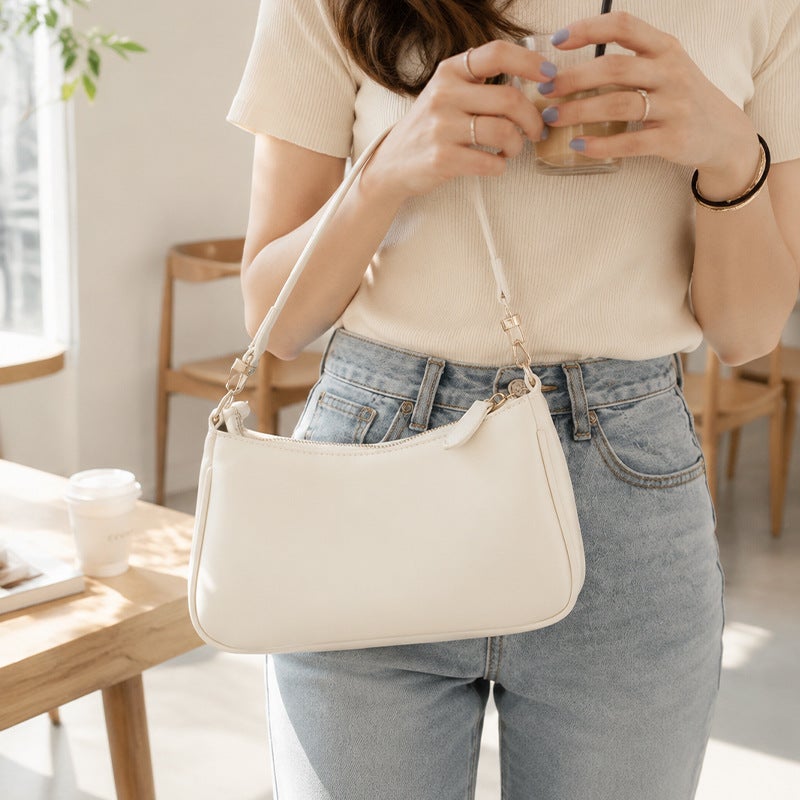 Women's Mini PU Leather Baguette Crossbody Bag - Image 2
