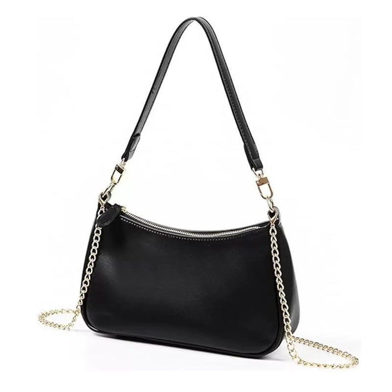 Women's Mini PU Leather Baguette Crossbody Bag - Image 4