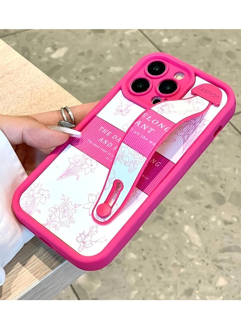 Simple Vintage Texture Shockproof Phone Case With Handle For Apple iPhone 16 Pro Max - Image 1