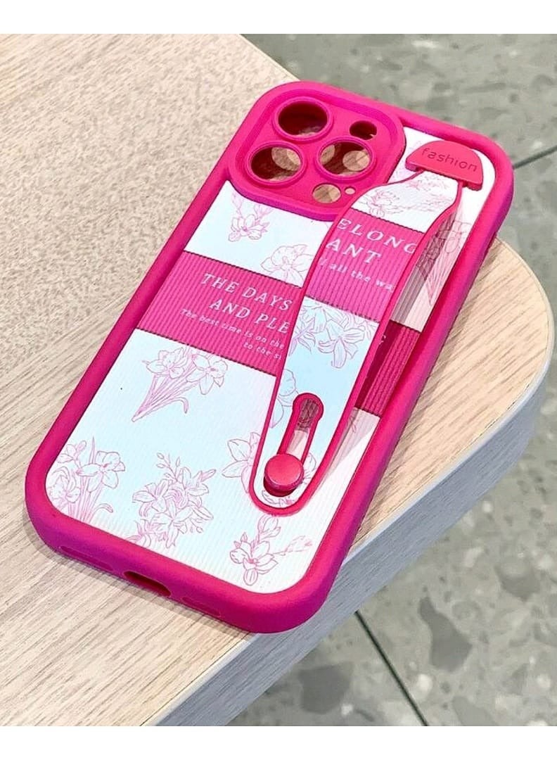 Simple Vintage Texture Shockproof Phone Case With Handle For Apple iPhone 16 Pro Max - Image 4