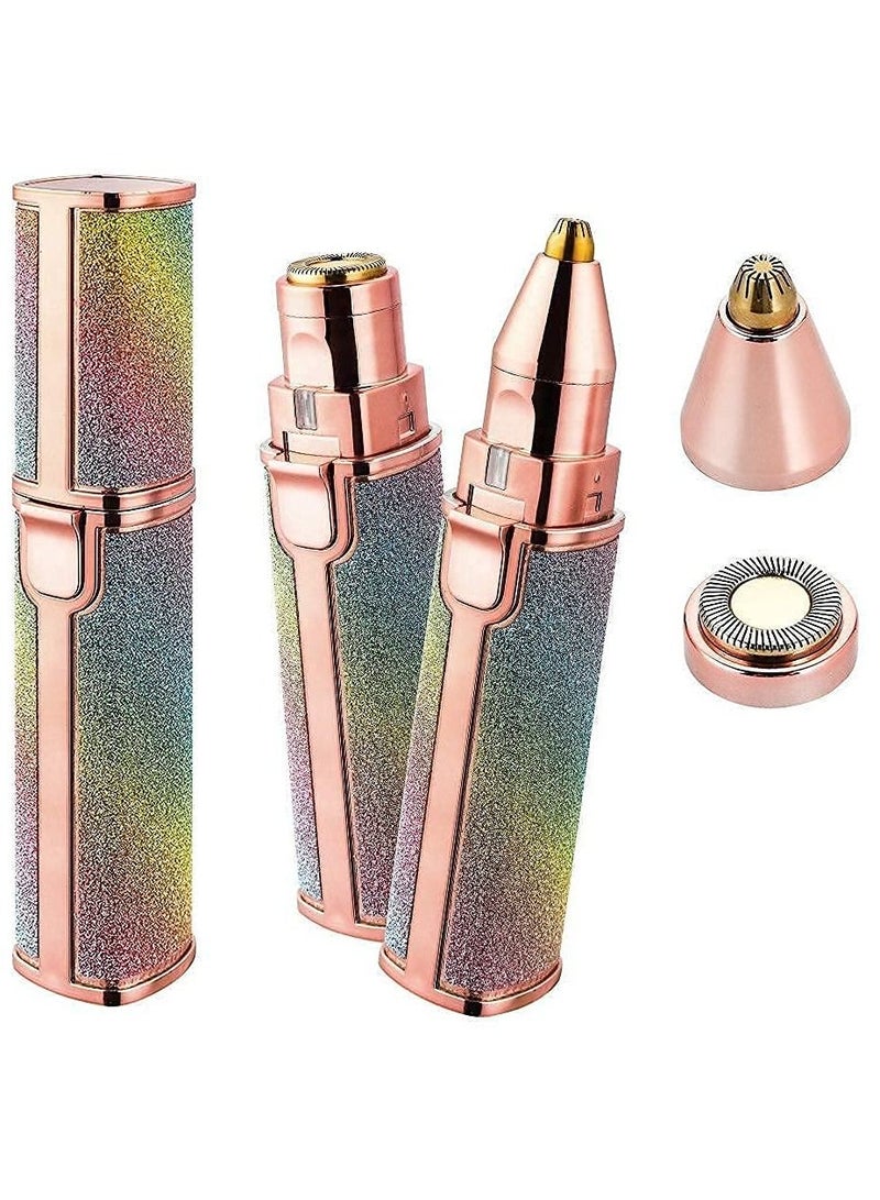 Rechargeable Eyebrow Trimmer & Facial Hair Remover, 2 in 1 Painless Eyebrow Razor Facial Hair Remover, Eyebrow Lips Nose Body Hair Removal Razor For Women - Image 2