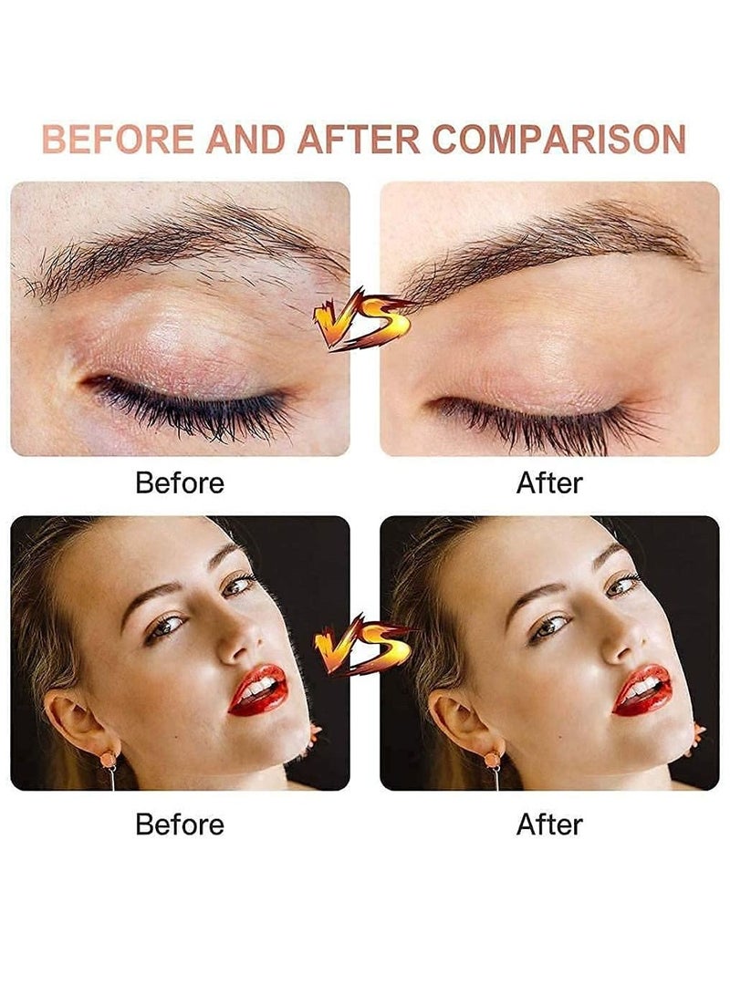 Rechargeable Eyebrow Trimmer & Facial Hair Remover, 2 in 1 Painless Eyebrow Razor Facial Hair Remover, Eyebrow Lips Nose Body Hair Removal Razor For Women - Image 4