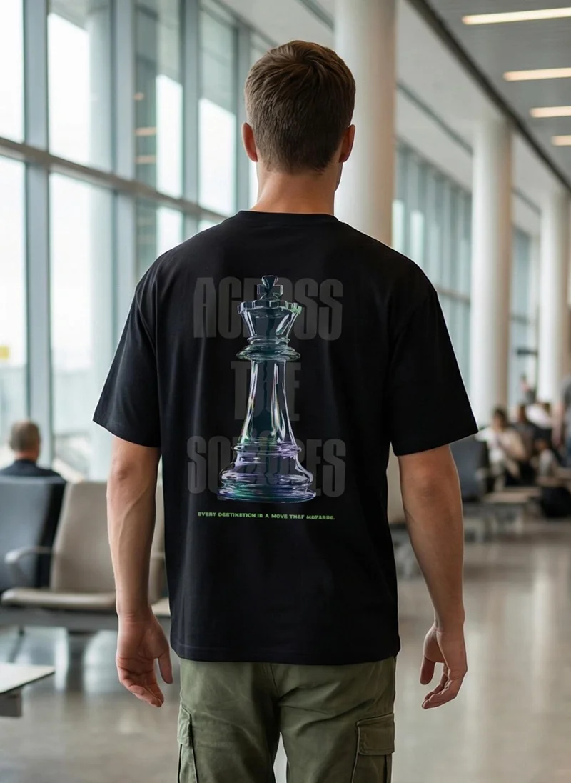NOBERO Black NOBERO Men's Premium Oversized Printed T-Shirt for Men | Best Price UAE