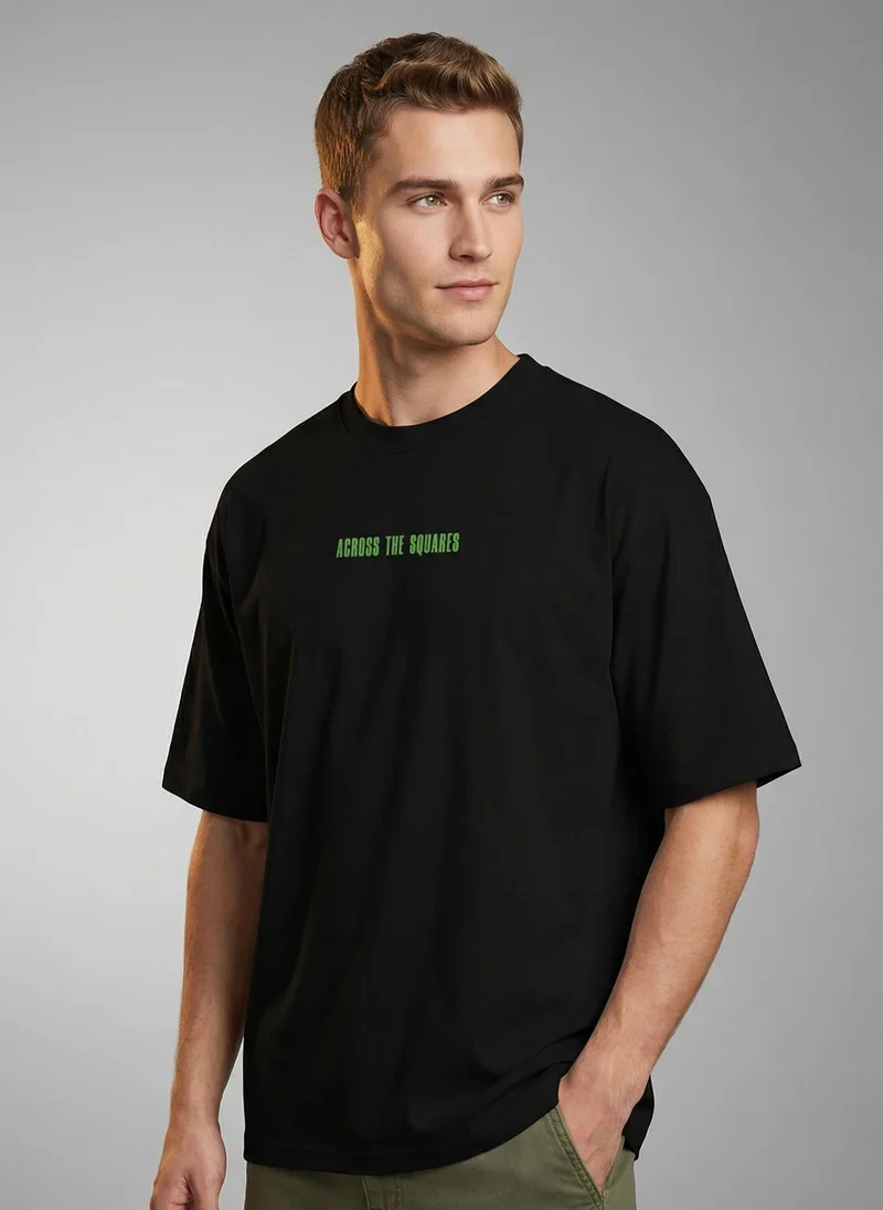 NOBERO Men's Premium Oversized Printed T-Shirt