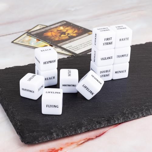 LAMJAM 48 Pieces Abilities Keywords Counter Dice Plus One MTG Dice Counters Set Creature +1 Tokens for MTG, TCG, Magic Card Games Accessories - Image 4