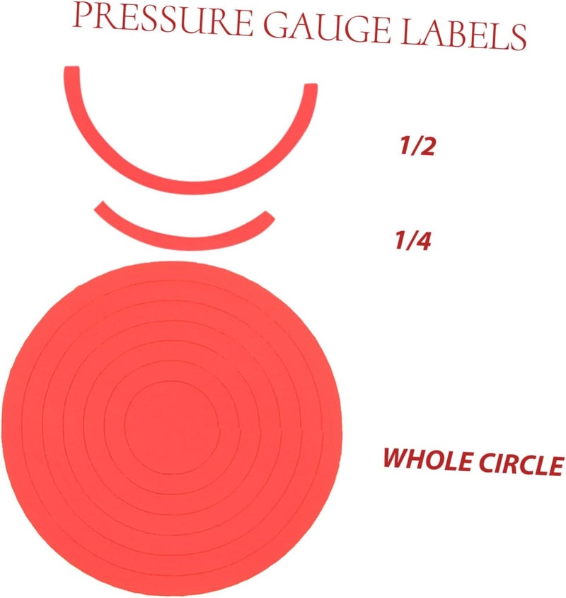 Garneck 7sheets Pressure Gauge Identification Stickers Adhesive Decals for Easy Reading Pressure Gauge Labels Circle - Image 3