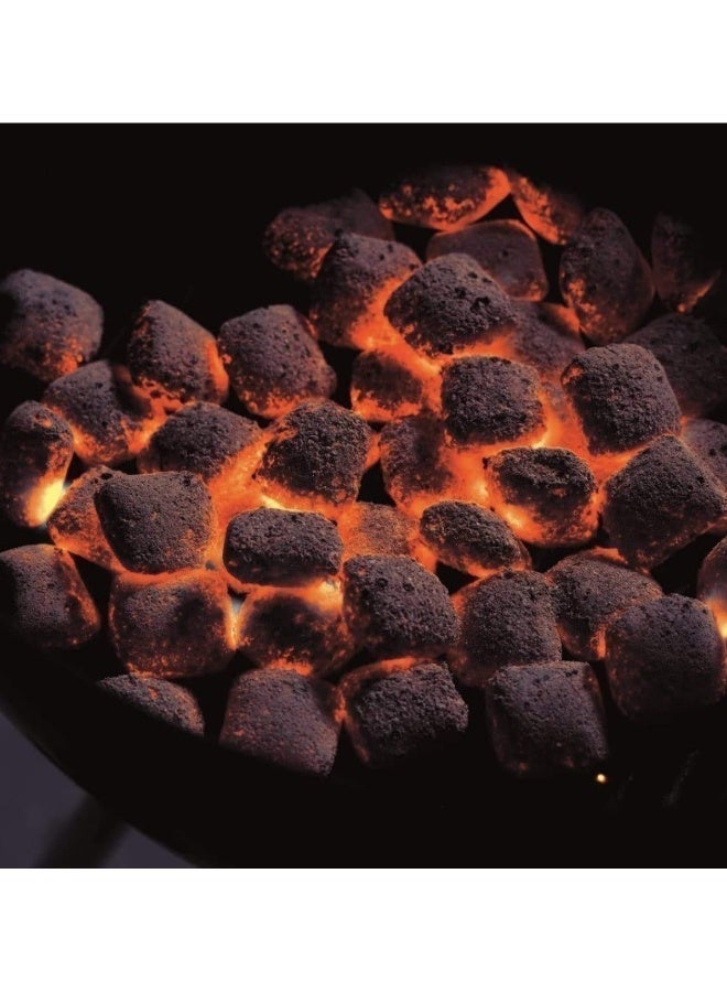 QERO Coconut Shell Charcoal Briquettes 4kg, Long Burning BBQ Charcoal for Barbecue Grill Camping and Outdoor Cooking - Image 2