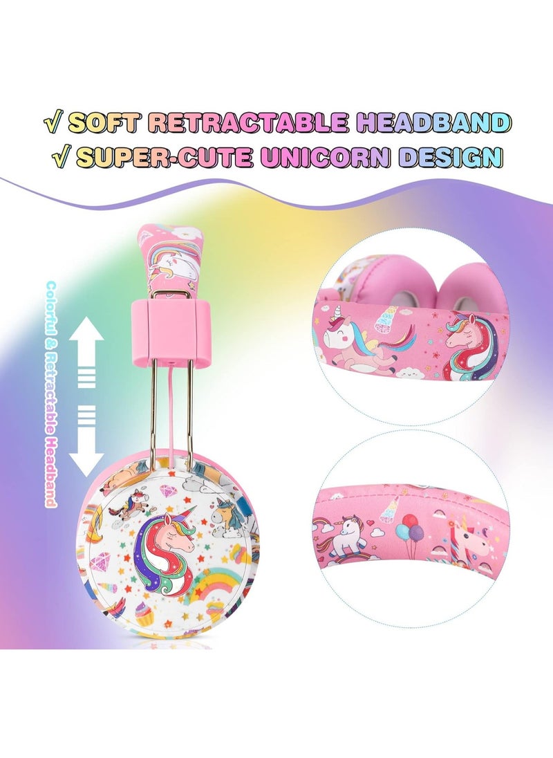 GUDOO Wireless Headphones for Kids, Headphones for Girls, Childrens Bluetooth Headphones with Microphone, Adjustable Toddler Headphone Over Ear for Age 2+, Compatible with iPad/Fire Tablet  - Image 5