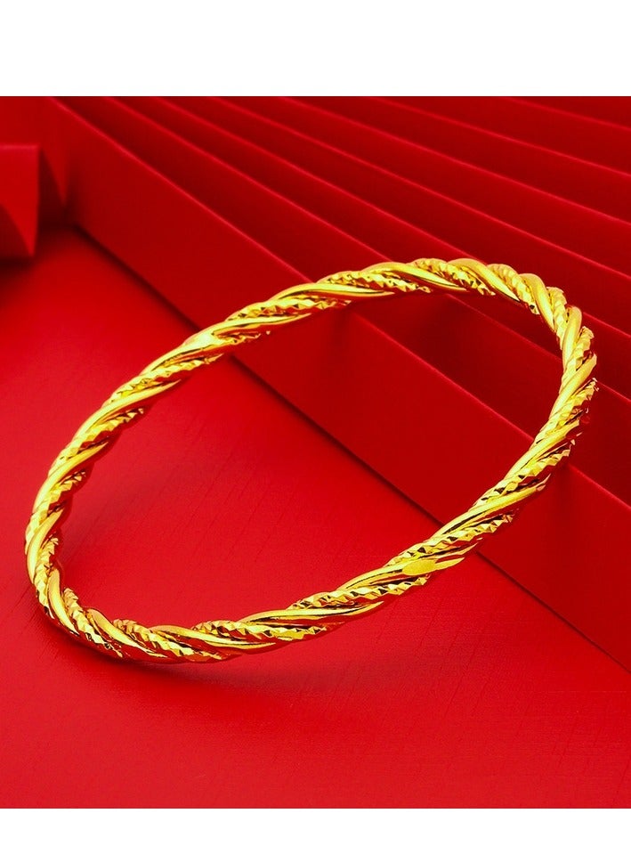 Bridal 22K Gold Plated Bracelet Middle East Jewellery Women's Wedding Bracelet Multilayer Golden Bangle - Image 1