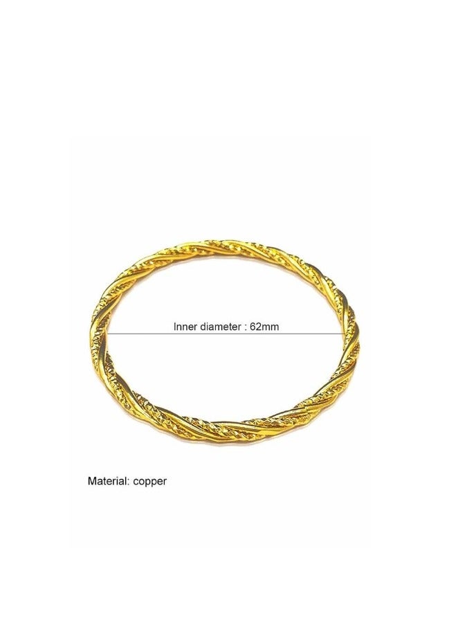 Bridal 22K Gold Plated Bracelet Middle East Jewellery Women's Wedding Bracelet Multilayer Golden Bangle - Image 3