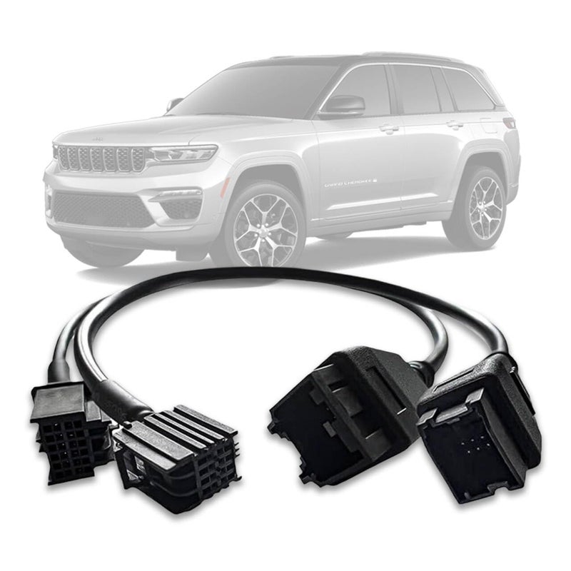 AMHTDOL SGW Extension Cable for FCA 12 8 Adapter Fit for Chrysler car After 2018 Compatible with Jeep Gladiator 2020 Jeep Wrangler JL 2018 Ram 1500 2019 RAM TRX 2021Black2 PCS