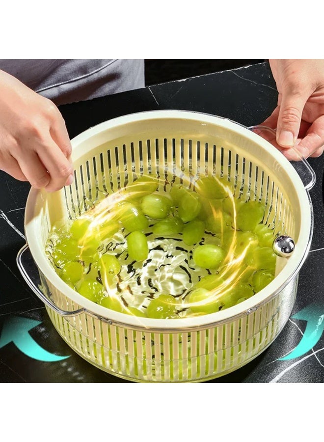 Noon East Round Colander & Bowl Set 28.5cm / Food Strainers | Kitchen Strainer | Multi Function Rotary Cleaning | For Fruits and Vegetable Cleaning and Storage - Image 5