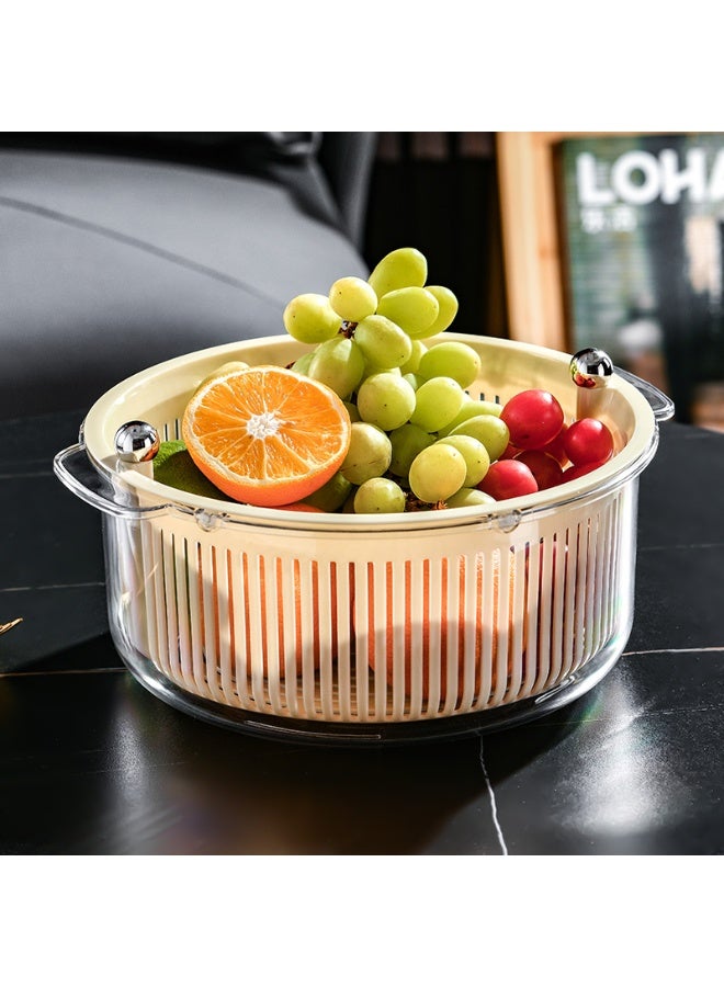 Noon East Round Colander & Bowl Set 28.5cm / Food Strainers | Kitchen Strainer | Multi Function Rotary Cleaning | For Fruits and Vegetable Cleaning and Storage - Image 4