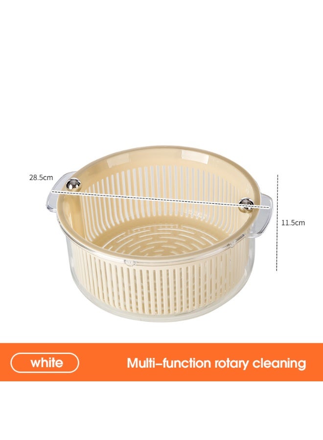 Noon East Round Colander & Bowl Set 28.5cm / Food Strainers | Kitchen Strainer | Multi Function Rotary Cleaning | For Fruits and Vegetable Cleaning and Storage - Image 2