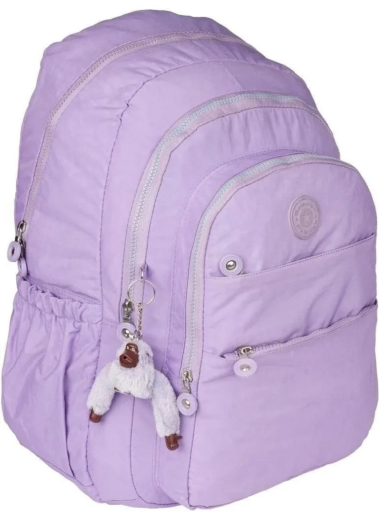 ريلاكسن Crinkle Water Repellent Fabric 5 Compartment School Backpack with Accessories RLX1625-MOR
