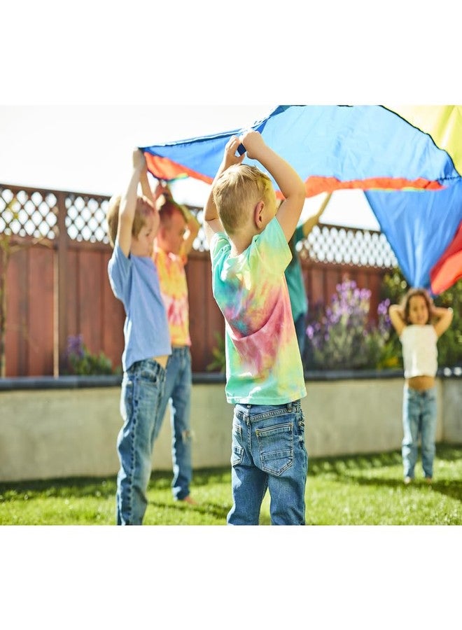 Excellerations Brawny Tough 20-Foot Rainbow Play Parachute for Kids with 16 Handles, Kids Toy (Item # P20) - Image 5