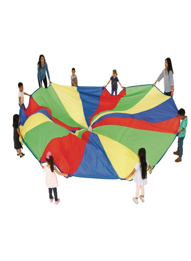 Excellerations Brawny Tough 20-Foot Rainbow Play Parachute for Kids with 16 Handles, Kids Toy (Item # P20) - Image 1
