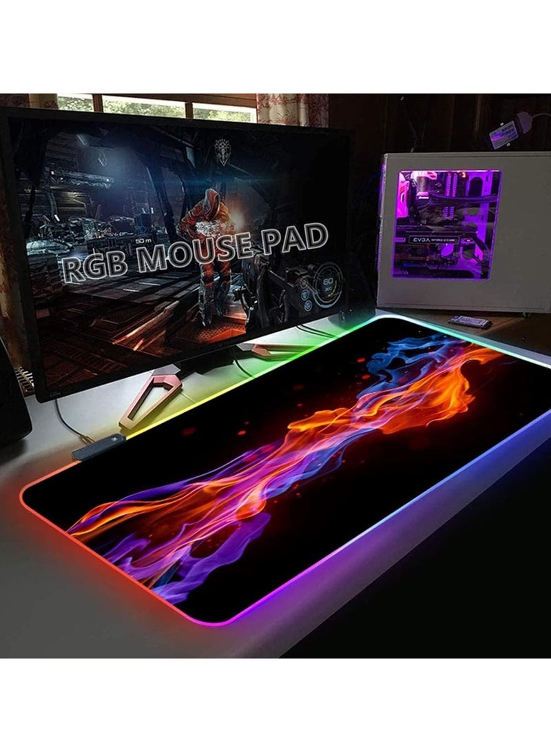 General RGB Gaming Mouse Pad, Extra Large LED Mouse Pad Non-slip rubber base, 14 lighting modes Computer keyboard pad, soft and waterproof surface, enhance your PC gaming experience  - Image 2