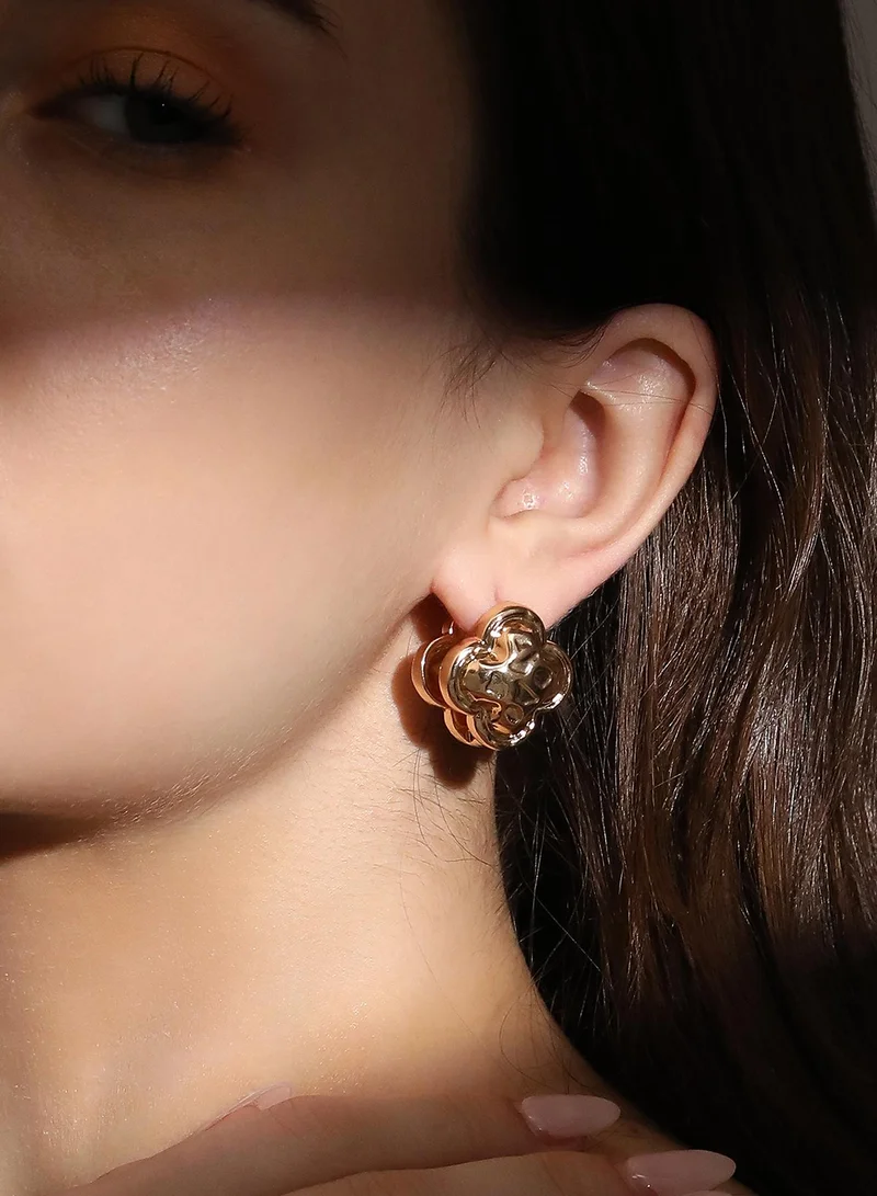 SOHI Clover Stud Earrings