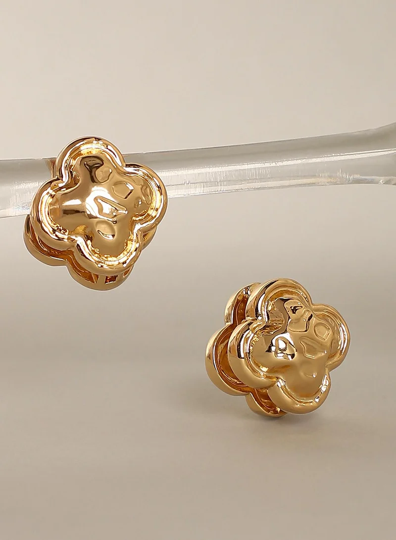 SOHI Clover Stud Earrings