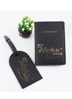 KASTWAVE Passport Covers and Luggage Tags Set, Passport Holder Travel Suitcase Tag Case Organizer for Storing Passport Business Cards Credit Cards Boarding Passes (2 Covers + 2 Tags)  - Image 4