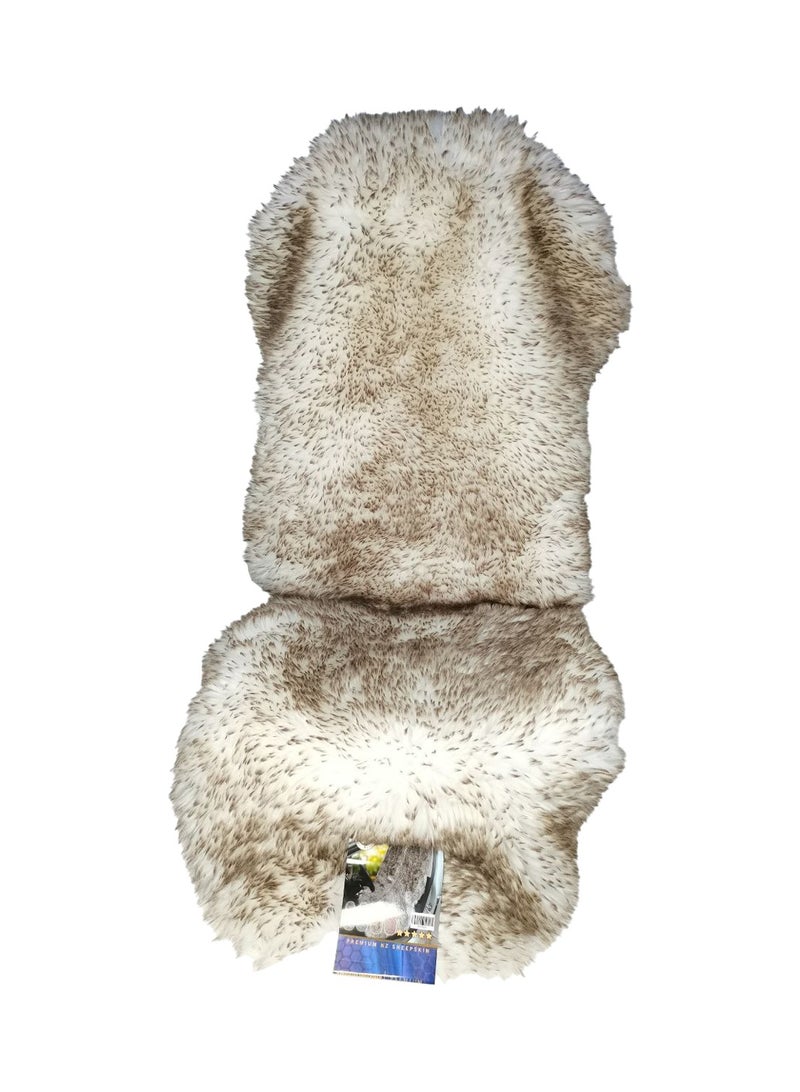 سبايدر غطاء مقعد السيارة من جلد الغنم العنكبوتي عالي الجودة 100% جلد الغنم النقي مقاس عالمي صوف طويل ناعم منفوش وسادة مقعد السيارة 1 قطعة - Image 1