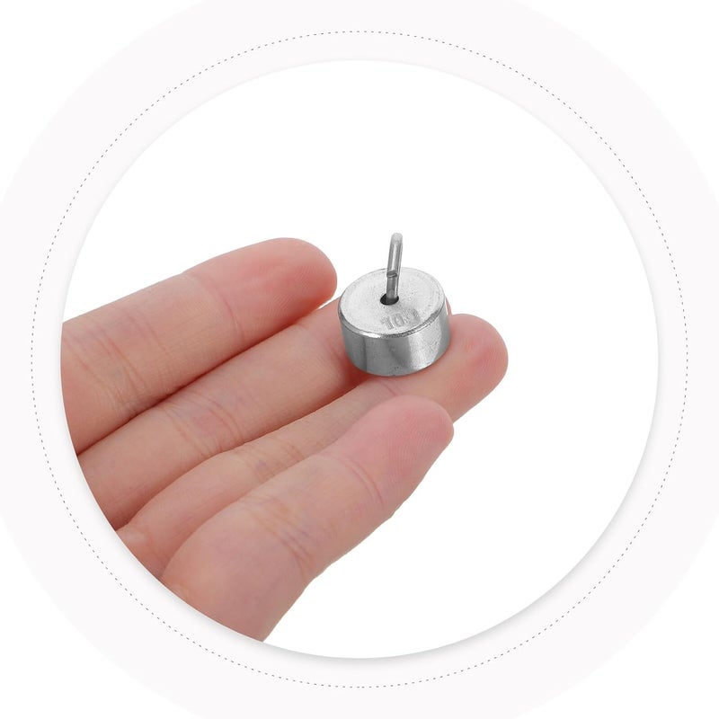 SECFOU 10pcs Lab Precision Calibration Weight Set 10g Hooked Chromium-Plated Scale Weights for Digital Scale Calibration and Laboratory Use - Image 4