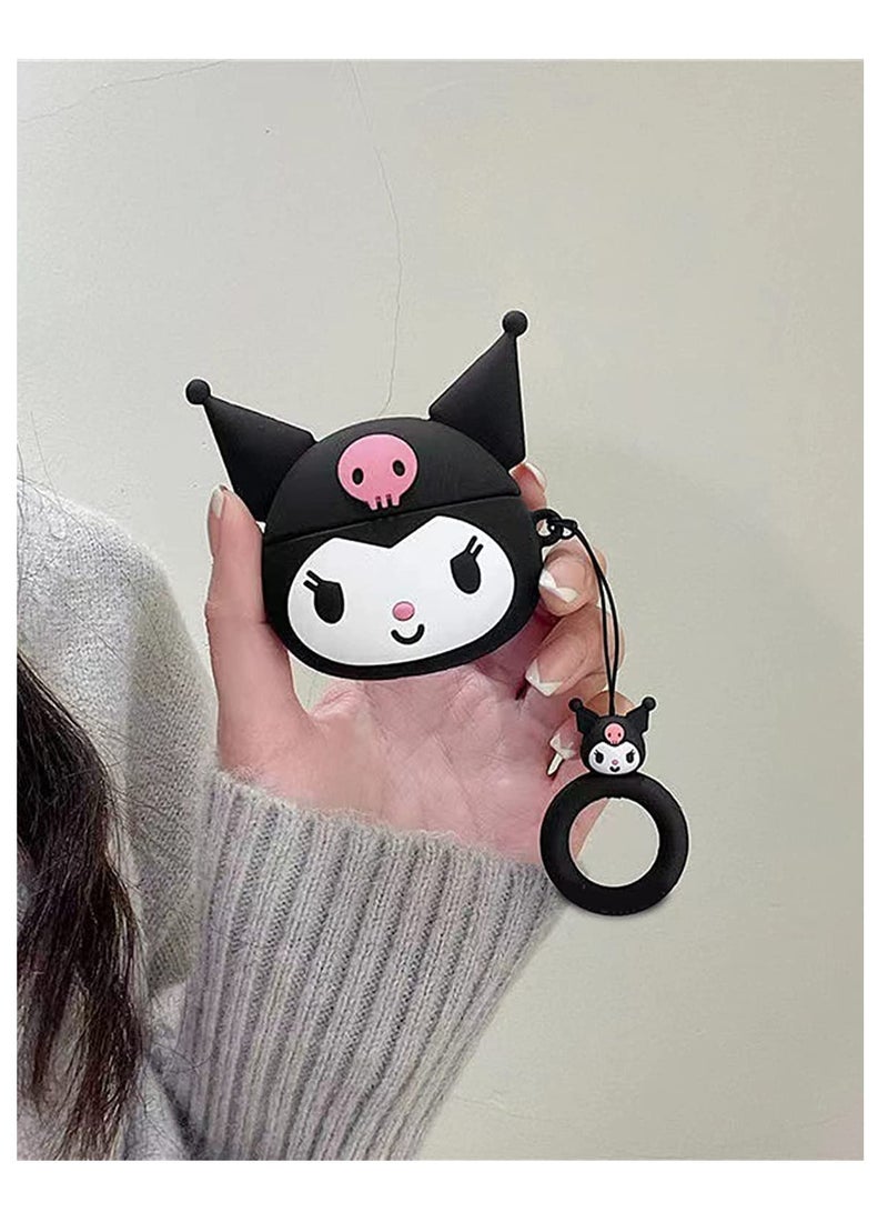 Compatible with AirPods 4 Case Soft Silicone Shockproof Cover for AirPods 4th Generation (2024), New 3D Cute Cartoon Creative Fun Case with Keychain Design  - Image 2