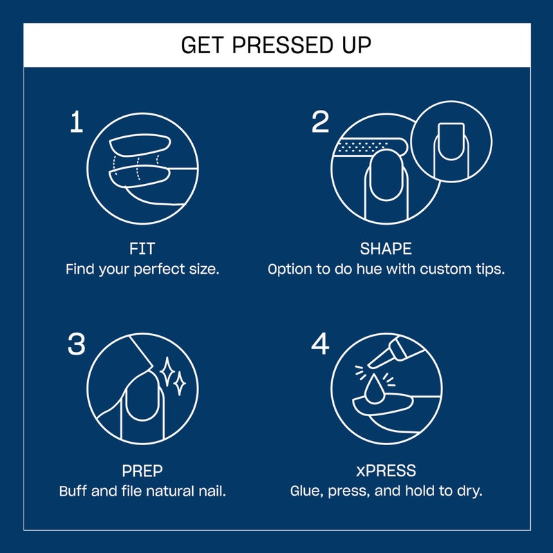 OPI On Point Blossom Sauce | Short Round Light Lavender with Blue Flower Nail Art Press On Nails | 24 Count with Glue | Long Lasting, Reusable, Non-damaging | Fall 2025 Shades - Image 4