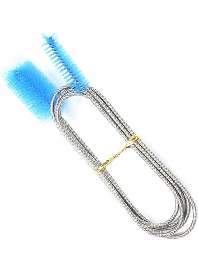 NIBEMINENT Hose Pipe Cleaner Stainless Steel Aquarium Filter Silver/Blue - Image 1