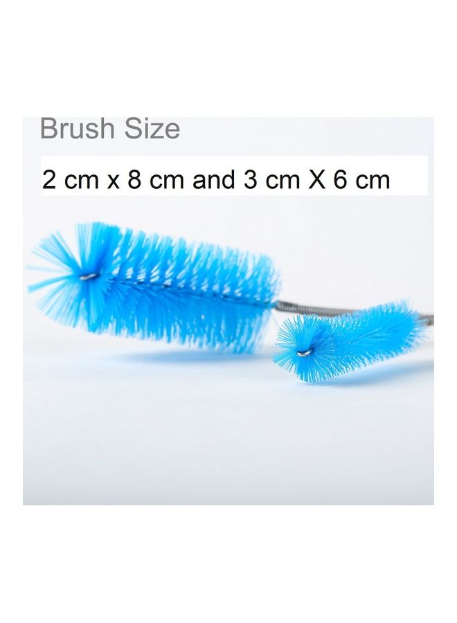 NIBEMINENT Hose Pipe Cleaner Stainless Steel Aquarium Filter Silver/Blue - Image 3