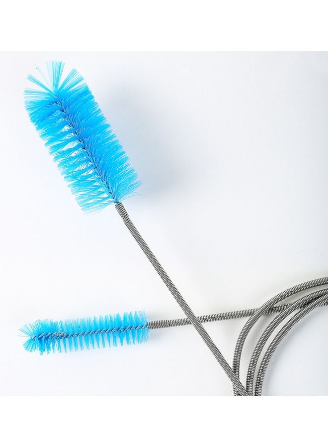 NIBEMINENT Hose Pipe Cleaner Stainless Steel Aquarium Filter Silver/Blue - Image 2