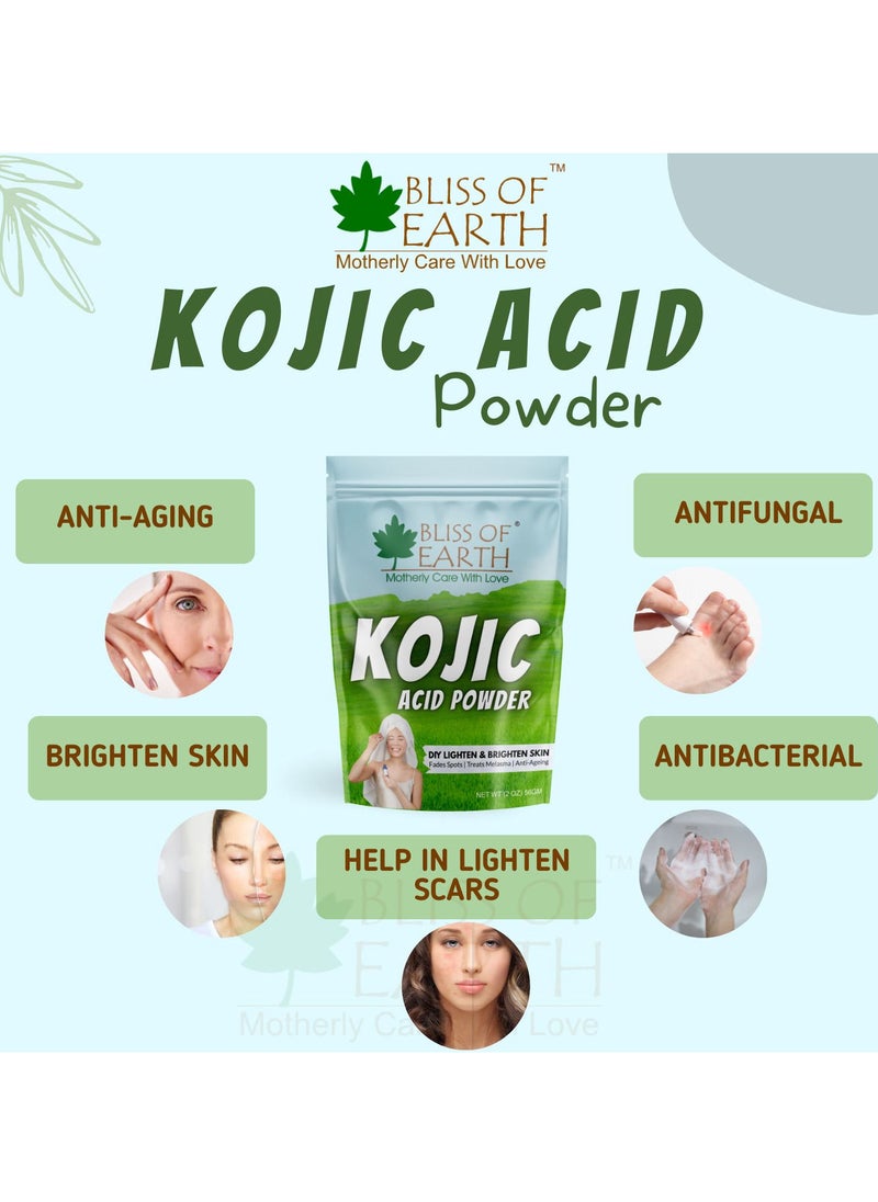 BLISS OF EARTH Bliss of Earth 2 oz Korean Kojic Acid Powder Original for Skin Whitening, Soap Making & DIY Products, 56GM  - Image 2