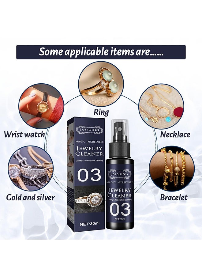 Jaysuing - Jewelry Cleaner Spray, High Quality Jewelry Cleaner Spray, Instant Shine Jewelry Cleaner, Diamond-Shine Jewelry Cleaner Spray, Quick Jewelry cleanersolution 30ML - Image 1