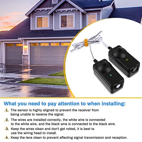 Werhoo Garage Door Sensor for 41A5034, Garage Door Sensor Replacement for Craftsman Chamberlain Liftmaster Garage Door Sensors - Image 5