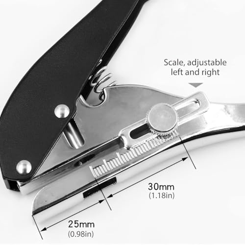 Hetkrishi 5 Pcs Single Hole Punch, 5/16inch Heavy Duty Hole Puncher, Edge Banding Punching Pliers Punching Tool with Limiters＆Countersink Drill for Paper Cards, Hard Film, Thin Wood - Image 4