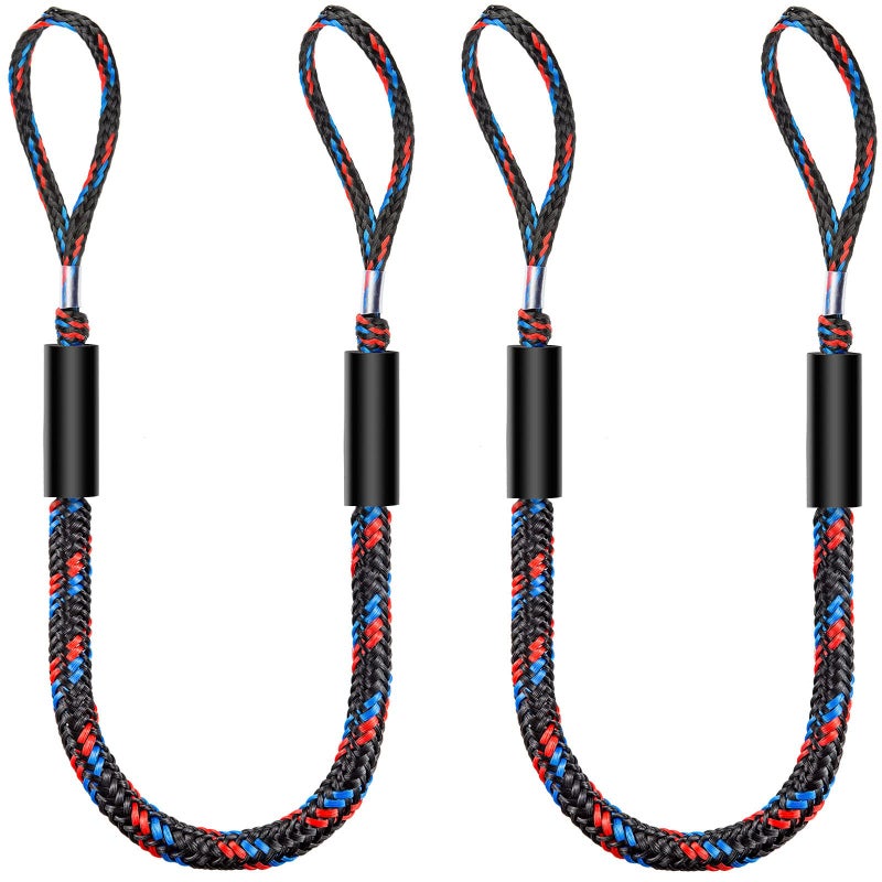 Botepon Boat Bungee Dock Lines Boating Gifts for Men Boat Accessories Pontoon Accessories Mooring Lines for Bass Boat 4 Feet