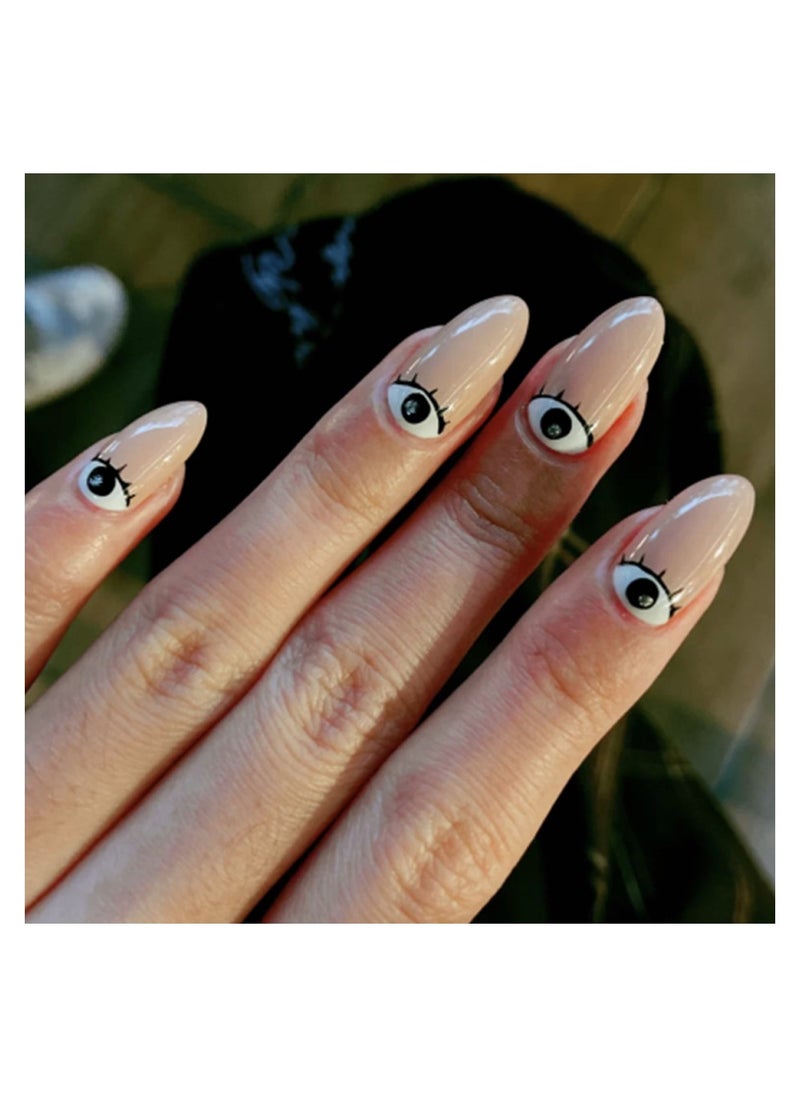 SYOSI Evil Eye Nail Art Stickers Decals 7 Sheets Self Adhesive Blue Eye Hand Eye of Cartoon Charms Design Manicure Tips Nail Decoration for Women Girls Gift  - Image 5