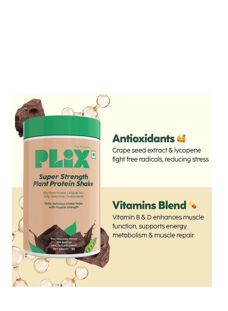 PLIX THE PLANT FIX Strength Vegan Protein Powder 3 Kg (Chocolate) Pea Protein Isolate And Brown Rice Blend, 25 G Protein - Image 4