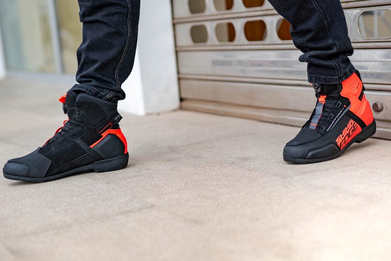 SHIMA Edge Vented, Motorcycle Shoes for Men - Breathable, Reinforced Street Riding Shoes with ATOP Closure System, Ankle Support, Anti-Slip Sole, Gear Pad (Khaki, 10) - Image 4