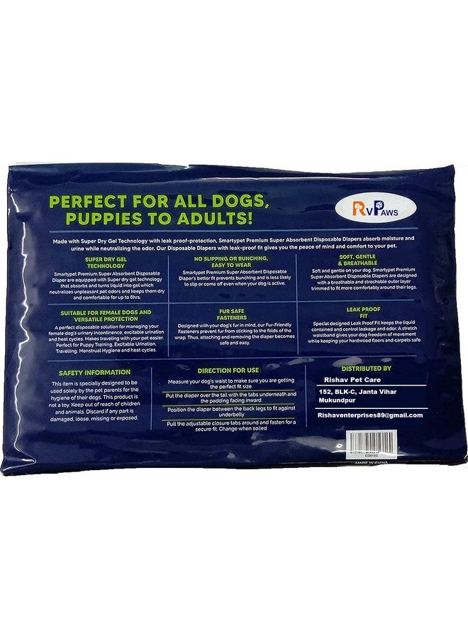 Generic Pet Disposable Female Puppy, Dog Diaper/Physiological Pants/Sanitary Cotton Underwear Nappy (280Mm X 380Mm - 12 Pieces) - Small Size - Image 3