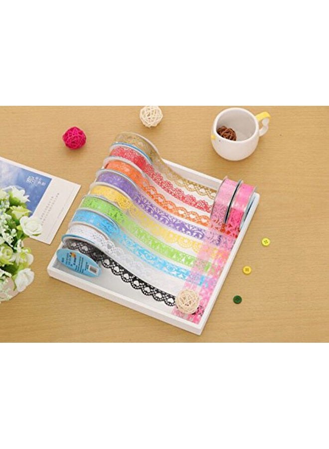 PDFans Windspeed Washi Tape, 5 Roll Lace Flower DIY Decorative Masking Sticky Adhesive Tape for Scrapbooking & Phone DIY Decoration - Image 5