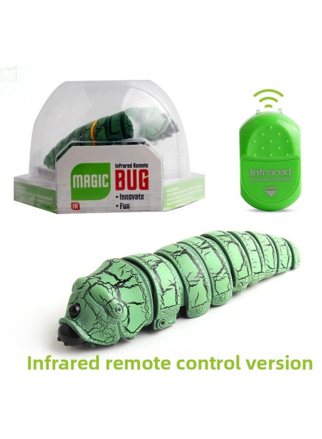Exotic Remote Control Leisurely Insect Infrared Induction Reptile Insect Caterpillar Electric Remote Control Toy-Color:9910a Green 88g - Image 1