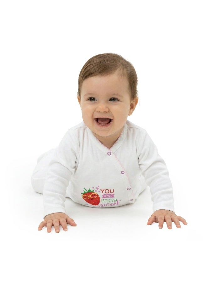 AIKO Infant Girls “Berry Sweet” Printed Cotton Sleepsuit - Image 2