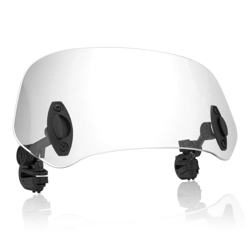 Motorcycle Wind Deflector, Adjustable Clip On Windshield Extension Universal for Motorcycle Scooter ADV, Smoke Gray, 28.5×11cm - Image 4