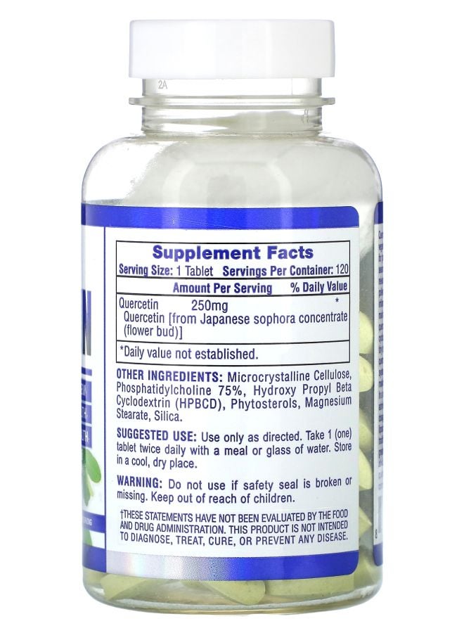 hi tech pharmaceuticals Quercetin 250 mg 120 Tablets - Image 2