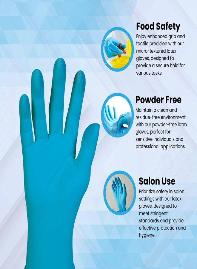 Shamrock Nitrile Disposable Gloves Blue - 5 mil, Powder-Free, Latex-Free, Rubber Cleaning Glove, Food Grade, Salon Use, XL, 80114 - Image 3