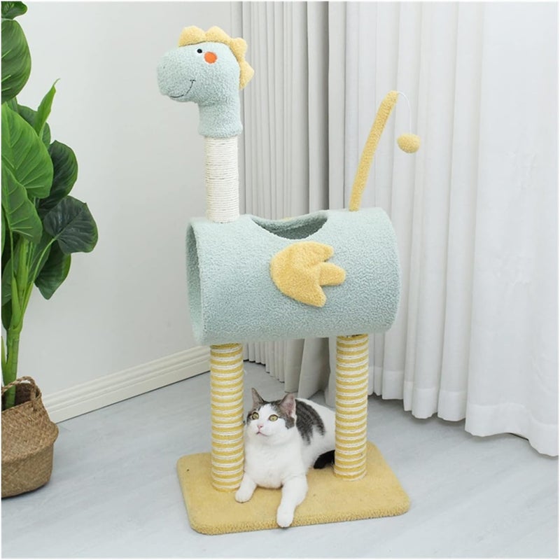 Cat Tower Dinosaur cat Climbing Frame Multi-Functional Small Apartment Scratching Post Litter one Does not Occupy an Area of ​​Four Seasons Universal Cute Toy(S) - Image 2